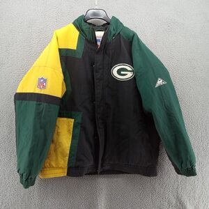 Vtg Green Bay Packers‎ Apex One Jacket Mens XL Black Green Authentic Pro Line *